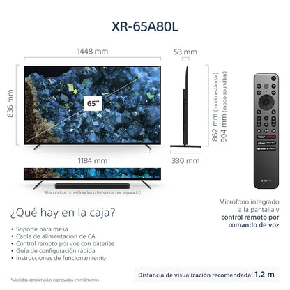 OLED Smart TV SONY 4K MODELO A80L