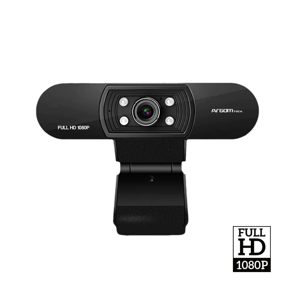 Webcam Argom CAM50 con Imagen de Full HD 1080P Luces LED